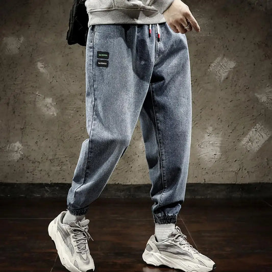 2023 Spring Summer Cotton Jogger Pant Men Pants Harajuku Cargo Jeans Casual Harem Denim Korean Hip Hop Sweatpants Male Trousers - Premium Kiosk
