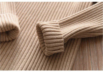 2024 New Sweater Kids Sweaters Autumn Girls Turtleneck Sweaters 1-9Yrs Baby Boys Pullover Winter Knitted Bottoming Boys Sweaters