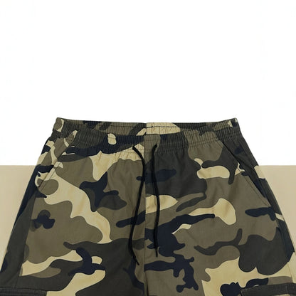 [Trendy Camo Cargo Pants] Camo Cargo Pants - Men's Trendy Casual Regular Fit Trousers With Side Pocket For Outdoor Activities - Premium Kiosk