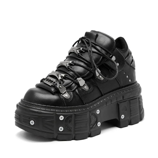 2025 New Diablo Daddy Shoes Platform Women's Heavy Metal Personality Gothic Punk Boots Men