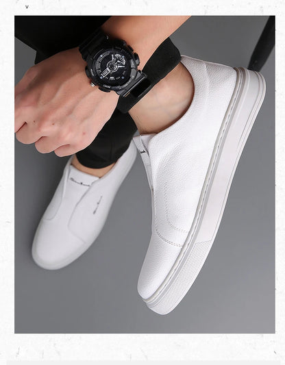 2025 Summer New Mens Loafers Trend Concise Casual Shoes Fashion Urban Leisure Leather Shoes Comfortable Convenient Board Shoes