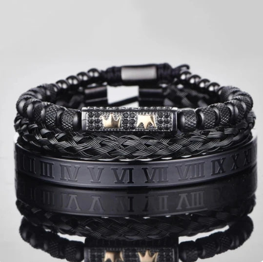 3pcs/set Luxury Set Trendy customized Bracelets wholesale Men Jewelry Bracelets