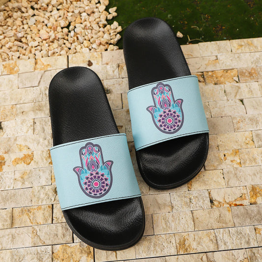 Women's Fashionable Casual Slippers - Lightweight Indoor and Outdoor Home Shoes, Beautiful and Fashionable, Breathable Fabric Lining and Fashionable Printing Design, Suitable for Home, Garden, Beach Use, Comfortable for All S