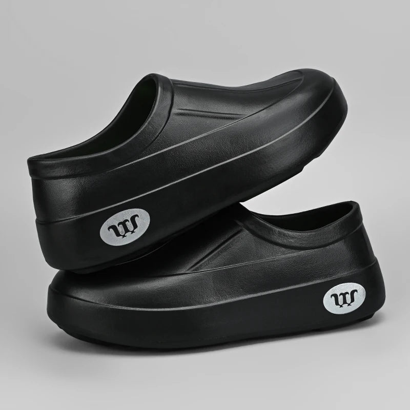 Women's Slippers Are All Season Anti Slip Waterproof Thick Soled Fashionable Simple Rain Boots for Couples Chefs Doctors Nurses - Premium Kiosk