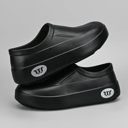 Women's Slippers Are All Season Anti Slip Waterproof Thick Soled Fashionable Simple Rain Boots for Couples Chefs Doctors Nurses - Premium Kiosk