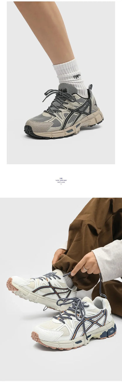 2025 Spring New Men's Fashion Network Surface Breathable Sports Daddy Shoes All Casual Comfortable Running Mountaineering Shoes
