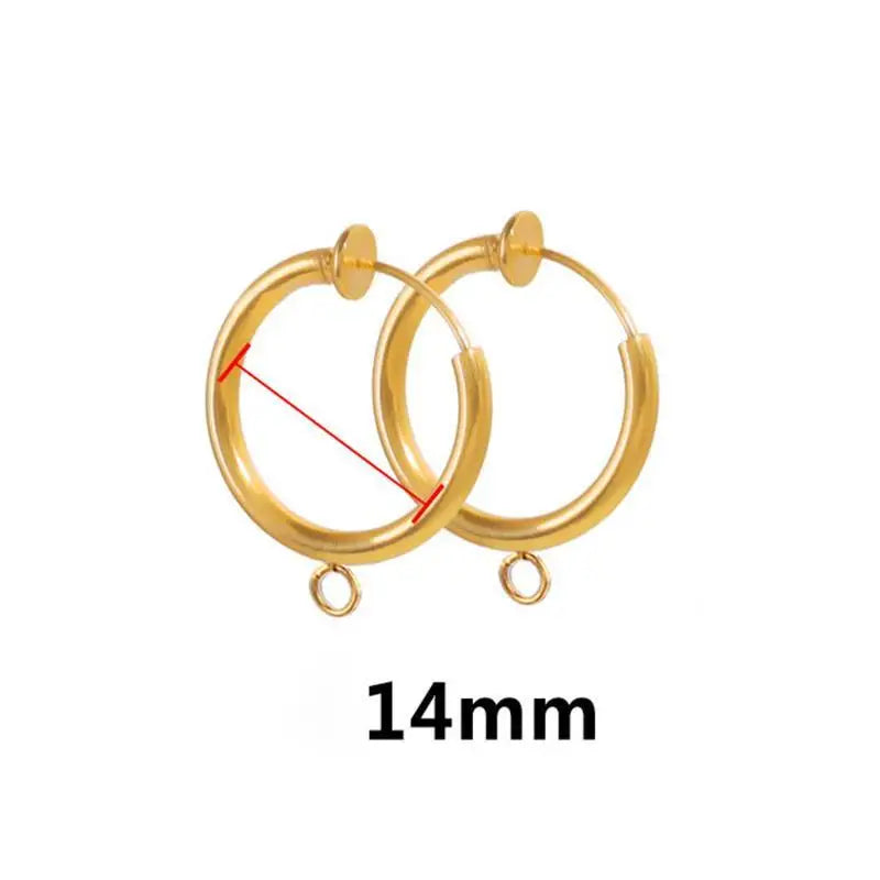 10pcs/lot Stainless Steel DIY Earrings Round Hoop Earring Clasps Fittings Base DIY Jewelry Earrings Making Supplies Finding