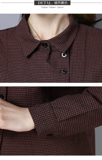 Women's Clothing  2022 Blouses Women Shirt thin Slim creative irregular Button turn-down collar lattice  spring summer leisure
