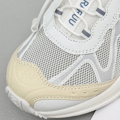 Women's Dad Shoes Thick Sole Heightening 2025 Spring Autumn Pure Color Adult Laced Comfortable Polyurethane Casual Sports Shoes