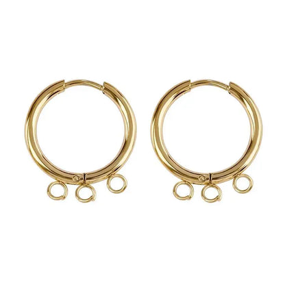10pcs/lot Stainless Steel DIY Earrings Round Hoop Earring Clasps Fittings Base DIY Jewelry Earrings Making Supplies Finding