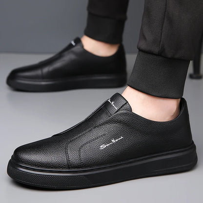 2025 Summer New Mens Loafers Trend Concise Casual Shoes Fashion Urban Leisure Leather Shoes Comfortable Convenient Board Shoes