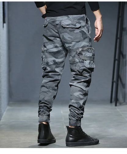 2025 Cargo Joggers Pants Men Casual Hiphop MultiPocket Male Trousers Sweatpants Streetwear Tactical Track KhakiCamouflage Pants - Premium Kiosk