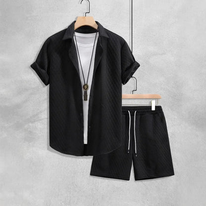 Men's Shirt Casual Loose Short Sleeve Shorts Breathable Sweat-absorbent Shirt