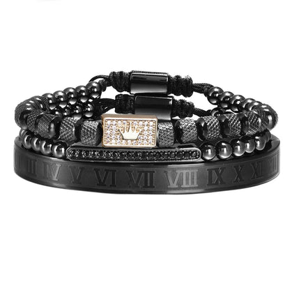 3pcs/set Luxury Set Trendy customized Bracelets wholesale Men Jewelry Bracelets
