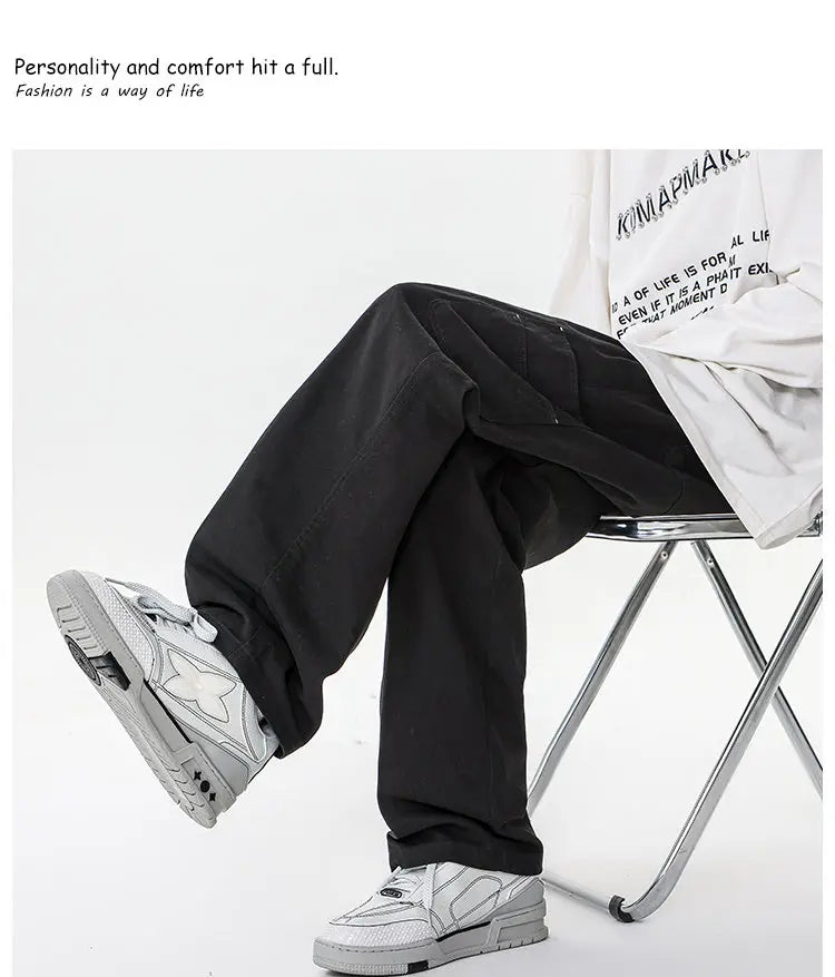 M-XXXXXXXXL Mens Cargo Combat Trousers Chino Cotton Jeans Casual Streetwear Work Wear Pants Plain Color Autumn Bottoms 8XL 7XL - Premium Kiosk