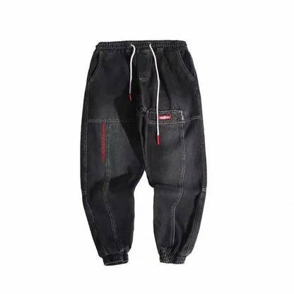 2024 New Men Streetwear Hip Hop Cargo Pants Mens Jeans Elastic Harem Joggers Pants Autumn Spring Trousers Men Clothing S-4XL - Premium Kiosk