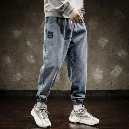 2023 Spring Summer Cotton Jogger Pant Men Pants Harajuku Cargo Jeans Casual Harem Denim Korean Hip Hop Sweatpants Male Trousers - Premium Kiosk