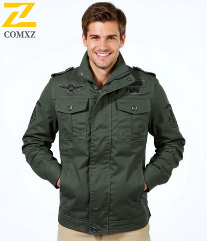 2025 Mens Jacket Fashion Trend Workwear Vintage Coat Winter Warm Windproof Casual Outwear Military jacket pilot