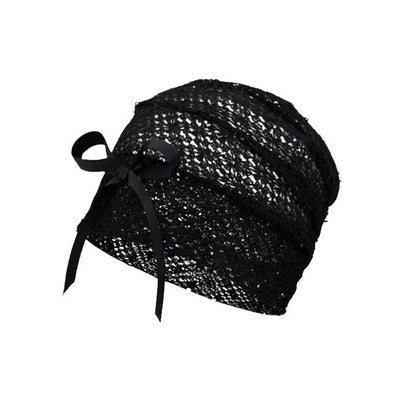 Women's Hat Hollow Bow Solid Color Simple Versatile Fashionable Personalized Pile Caps Girls Elastic Sweet Elegant Lace Y2k Hats