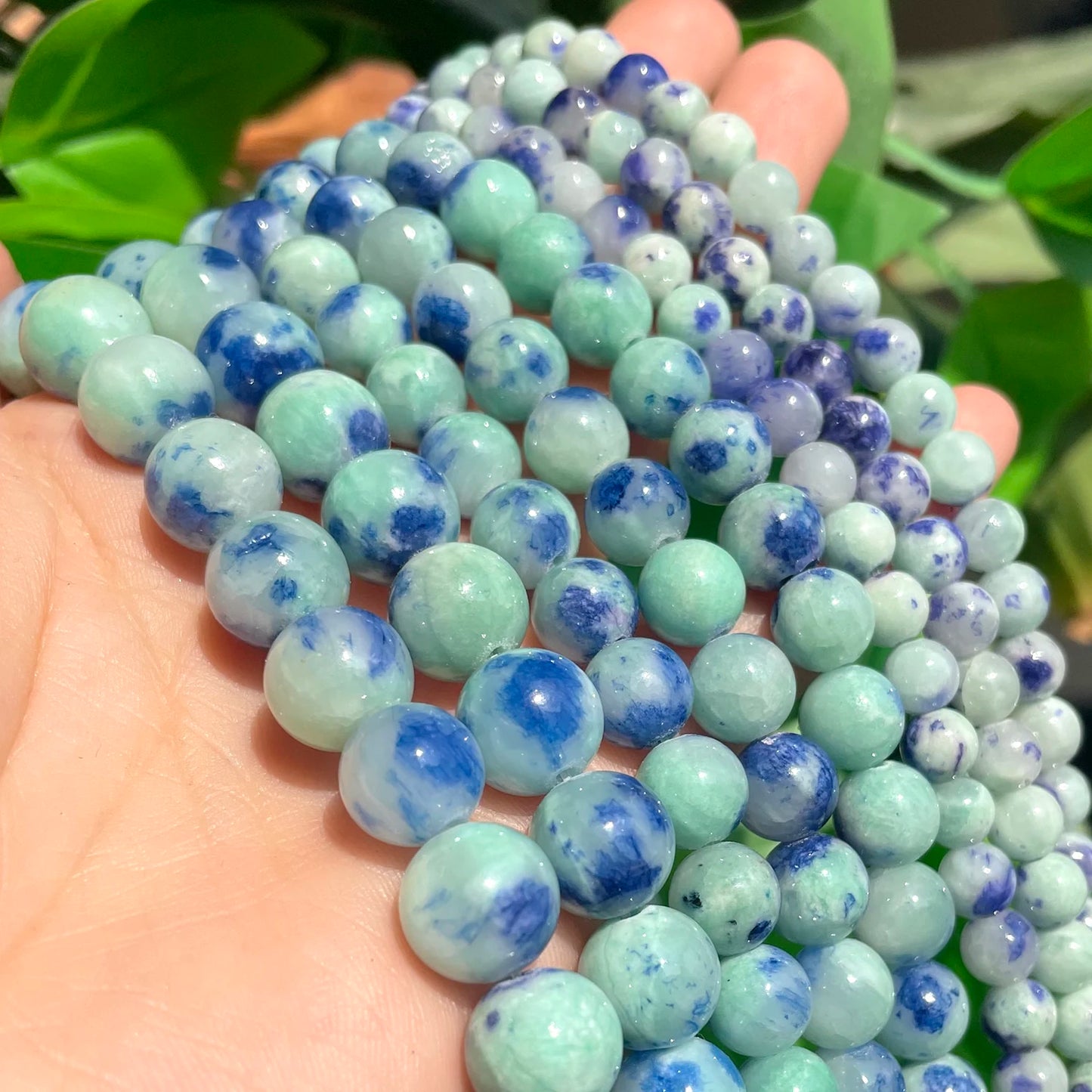 4-12mm Persian Jades Beads Smooth Spacer Jasper Stone Beads Loose Round for Jewelry Charms Bracelets Making DIY Accessory