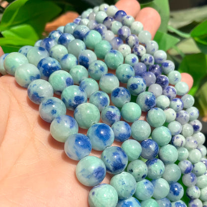 4-12mm Persian Jades Beads Smooth Spacer Jasper Stone Beads Loose Round for Jewelry Charms Bracelets Making DIY Accessory