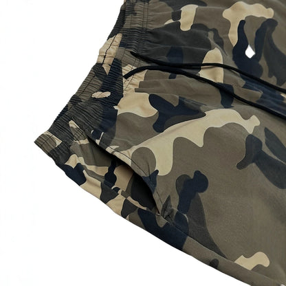 [Trendy Camo Cargo Pants] Camo Cargo Pants - Men's Trendy Casual Regular Fit Trousers With Side Pocket For Outdoor Activities - Premium Kiosk