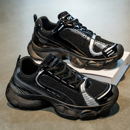 2025 New Autumn and Winter Dad Shoes for Men  Couples Shoes, Thick Soles, Increased Genuine Leather, Breathable, Polis