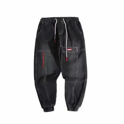 2024 New Men Streetwear Hip Hop Cargo Pants Mens Jeans Elastic Harem Joggers Pants Autumn Spring Trousers Men Clothing S-4XL - Premium Kiosk