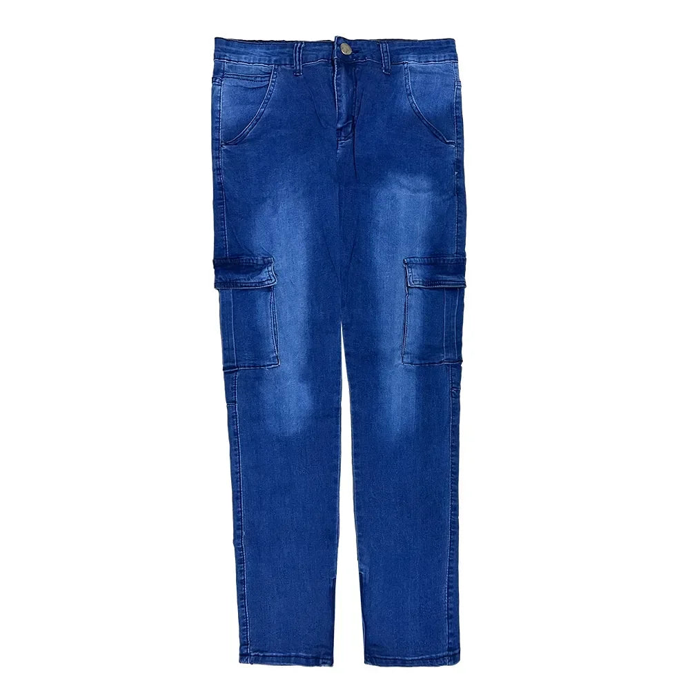 Jeans Men Wide Leg Cargo Pants Streetwear Baggy Men Korean Fashion Loose Straight Male Clothing Y2K Hip Hop Style Male Trousers - Premium Kiosk