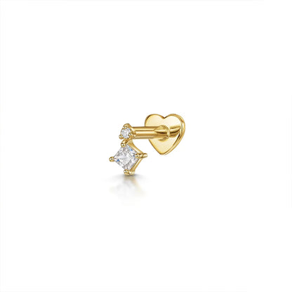 AIDE Heart Round Ball Flat Helix Piercing Earring 925 Sterling Silver Ear Studs Geometric Zircon Exquisite Trinket Studs Aretes