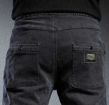Spring Summer Black Gray Cargo Jeans Men Streetwear Denim Jogger Pants Men Baggy Harem Jean Trousers cargo pants men jeans - Premium Kiosk