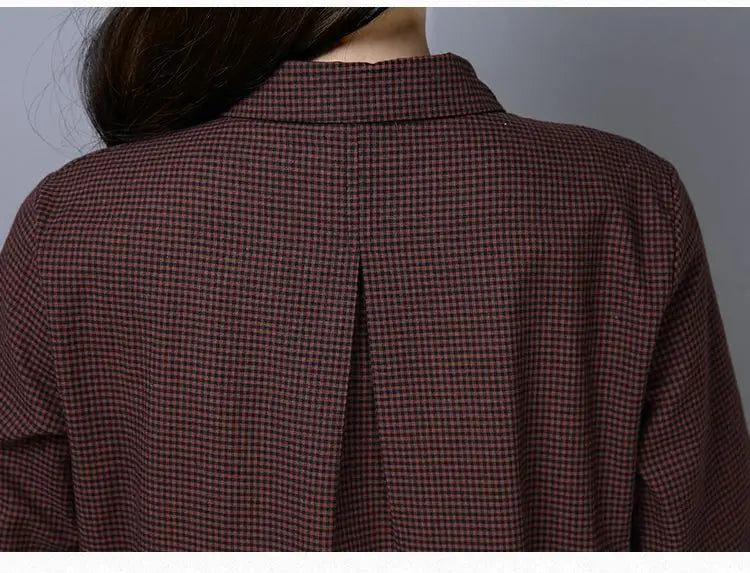 Women's Clothing  2022 Blouses Women Shirt thin Slim creative irregular Button turn-down collar lattice  spring summer leisure