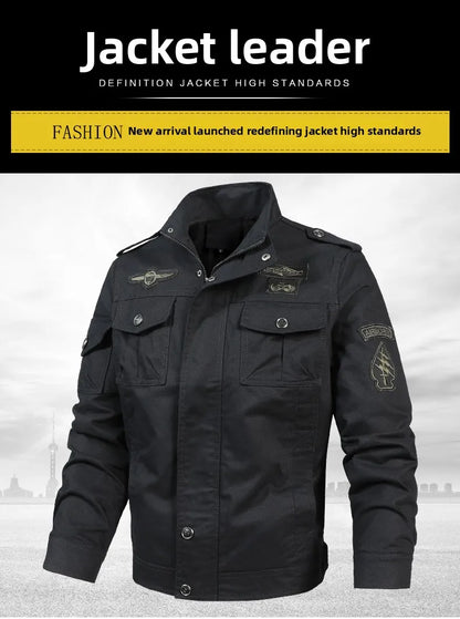 2025 Mens Jacket Fashion Trend Workwear Vintage Coat Winter Warm Windproof Casual Outwear Military jacket pilot