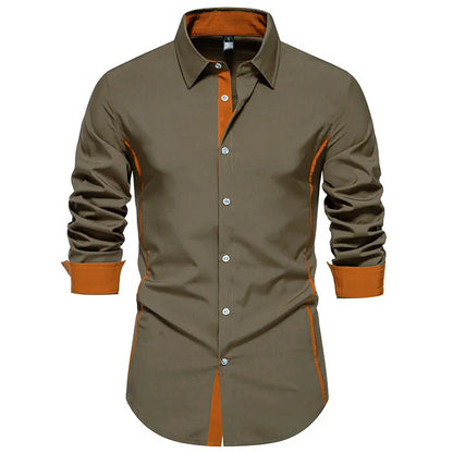 Man Shirts Men Long Sleeve Henry Collar Mens Dress Shirts Casual Male Clothes Chemise Hemd Homme Shirt B51