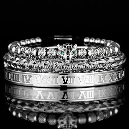 3pcs/set Luxury Set Trendy customized Bracelets wholesale Men Jewelry Bracelets