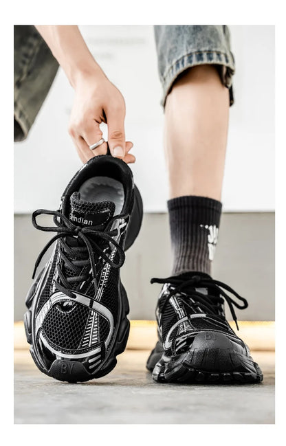 2025 New Autumn and Winter Dad Shoes for Men  Couples Shoes, Thick Soles, Increased Genuine Leather, Breathable, Polis
