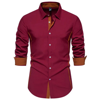 Man Shirts Men Long Sleeve Henry Collar Mens Dress Shirts Casual Male Clothes Chemise Hemd Homme Shirt B51
