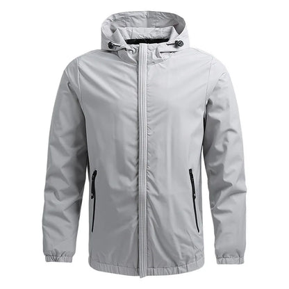 Hooded Jacket Men Autumn Thin Breathable Outdoor Sportwear Windbreaker Hiking Sport Outwear Windproof Hoodies Men's Clothing Top