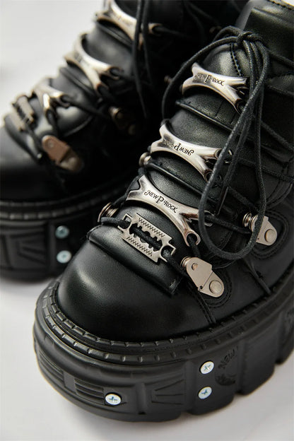 2025 New Diablo Daddy Shoes Platform Women's Heavy Metal Personality Gothic Punk Boots Men