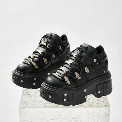 2025 New Diablo Daddy Shoes Platform Women's Heavy Metal Personality Gothic Punk Boots Men
