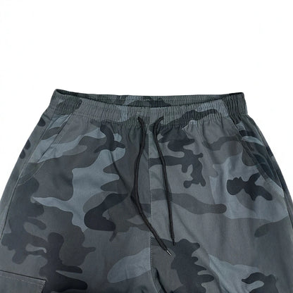 [Trendy Camo Cargo Pants] Camo Cargo Pants - Men's Trendy Casual Regular Fit Trousers With Side Pocket For Outdoor Activities