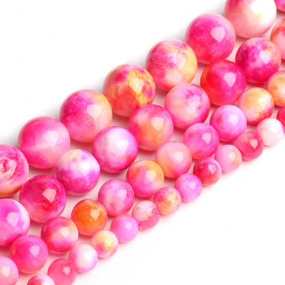 4-12mm Persian Jades Beads Smooth Spacer Jasper Stone Beads Loose Round for Jewelry Charms Bracelets Making DIY Accessory