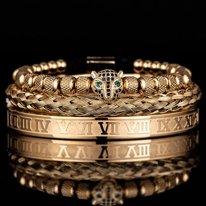 3pcs/set Luxury Set Trendy customized Bracelets wholesale Men Jewelry Bracelets