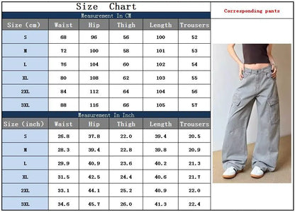2025 Ropa Y2K Fashion Vintage Grey Baggy Cargo Jeans Pants For Women Clothing Wide Leg Kpop Casual Lady Trousers Pantalon Femme - Premium Kiosk