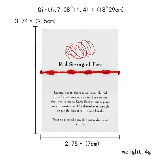 2Pcs/Set 7 Knots Red String Bracelet for Women Men Lucky Amulet Handmade Rope Bracelets Friendship Couple Wristband Jewelry Gift