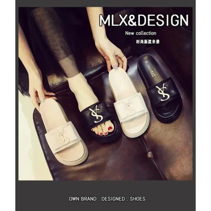 Women Slippers Summer Anti-slip Shoes Platform Design Trend Casual Fashion Sandals Casual Outside Non-slip Slippers Slides Women