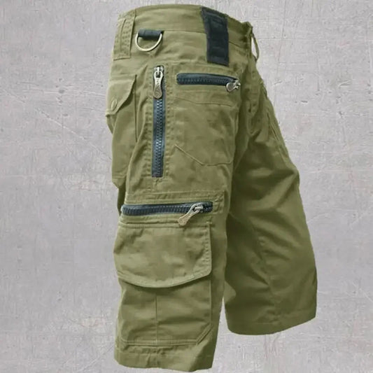 Cargo pants Men's  Shorts Jogging Shorts Solid Color Multi-Pocket Summer Casual Straight Cargo Shorts Men Shorts - Premium Kiosk