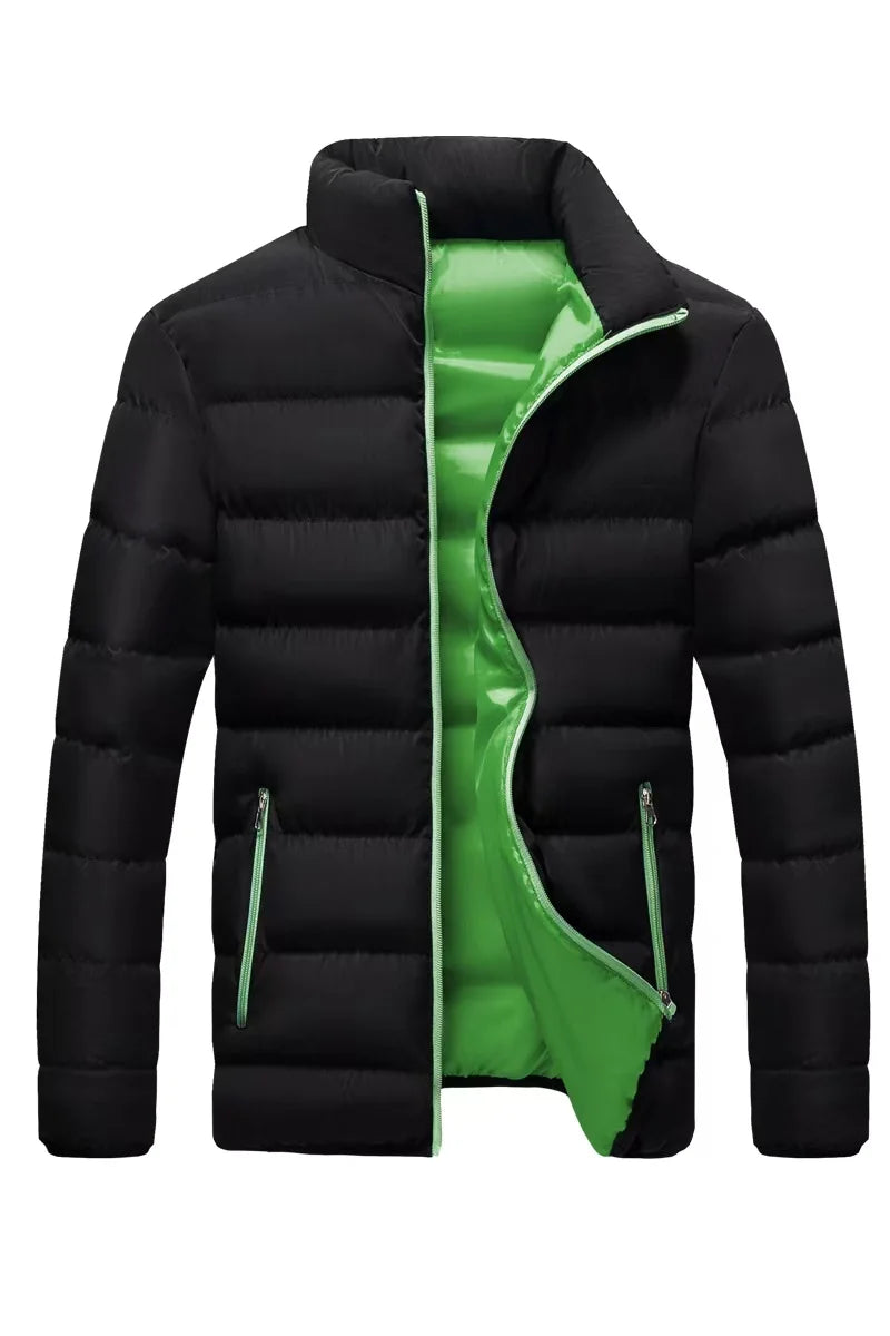 Autumn and winter sweaters for men middle-aged and young standing collar hoodies base shirts trendy tops fleece semi high