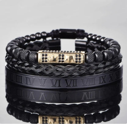 3pcs/set Luxury Set Trendy customized Bracelets wholesale Men Jewelry Bracelets