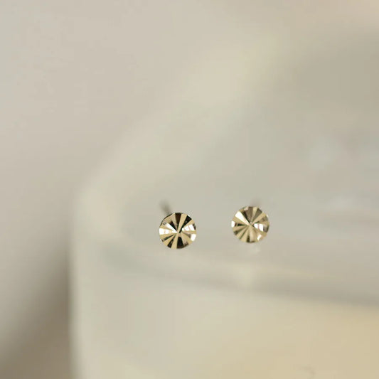 925 Sterling Silver Plating 14K Gold Exquisite Pattern Circle Earrings for Women  Fashion Versatile Minimalist Jewelry